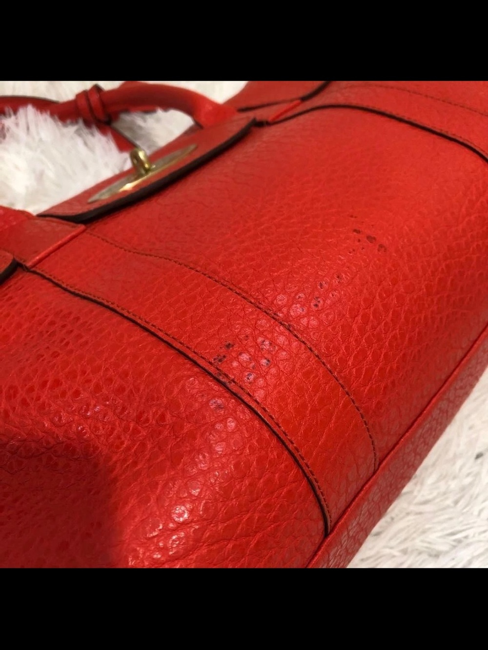 Mulberry Red Leather Bayswater Satchel - Picture 14 of 16